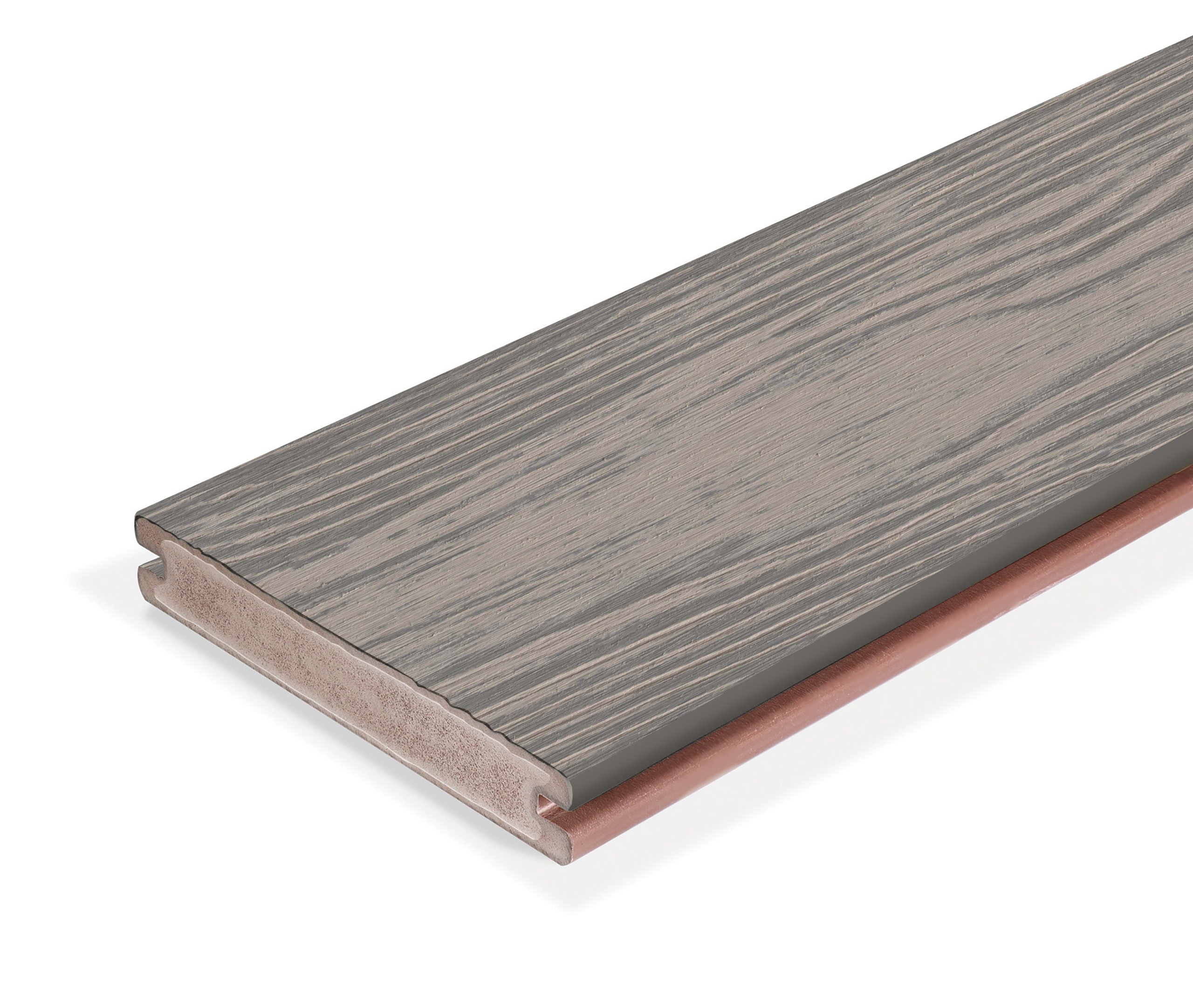Evalast Apex Plus Decking 140×24 5.4m Grooved Board - Arctic Birch