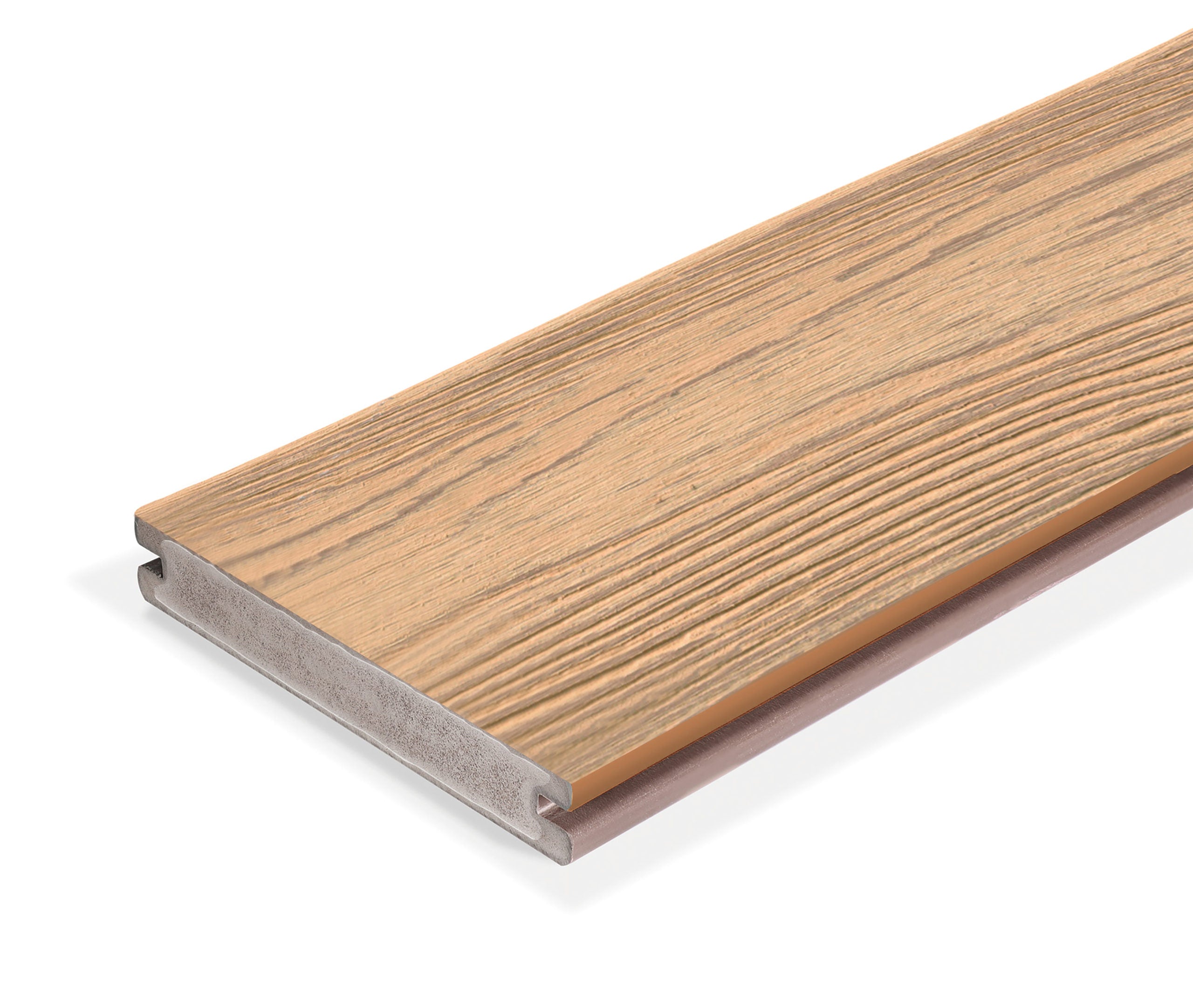 Evalast Apex Plus Decking 140×24 5.4m Grooved Board - Natural Cedar