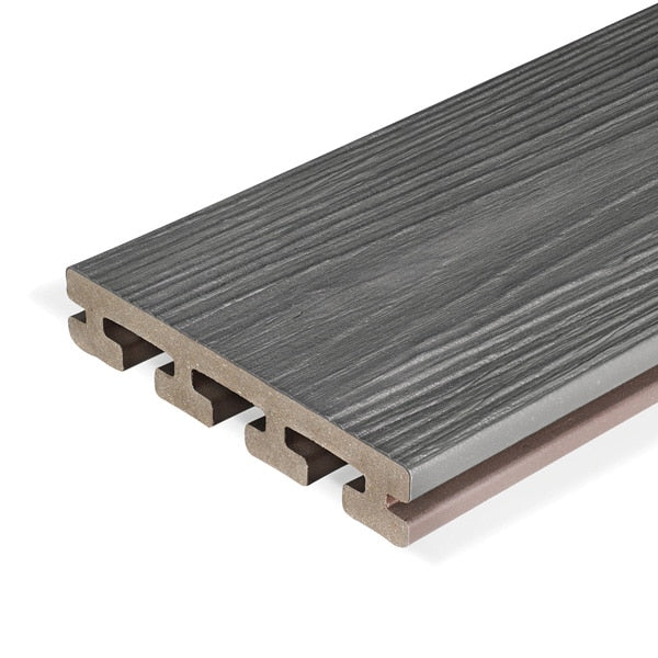 EvaLast Infinity I-Series Decking 135×25 5.4m Grooved Board - Concrete Grey