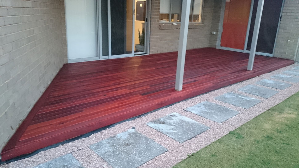 low level merbau deck